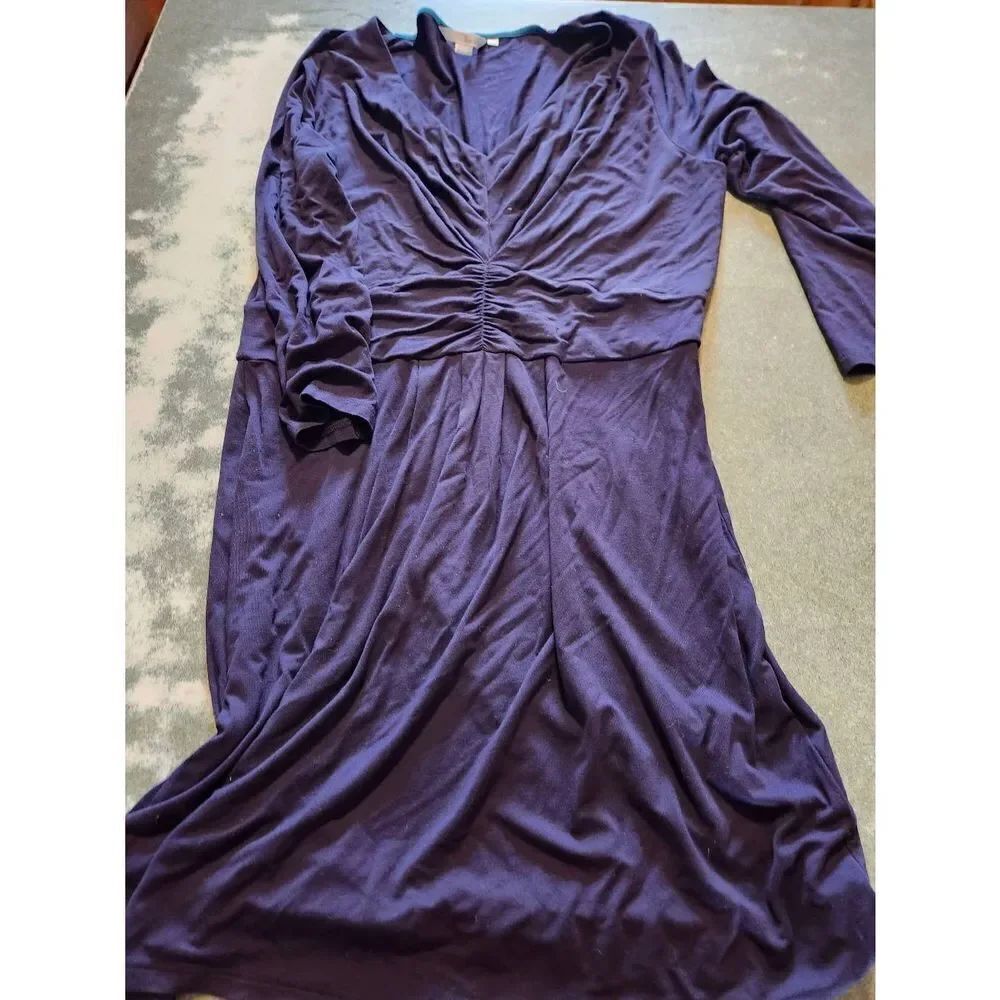Boden Marion Navy Blue Jersey Knit Casual Dress sz 12